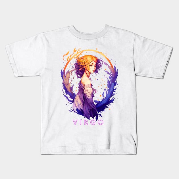 Zodiac sign Virgo T-shirt Kids T-Shirt by Emotiondesign